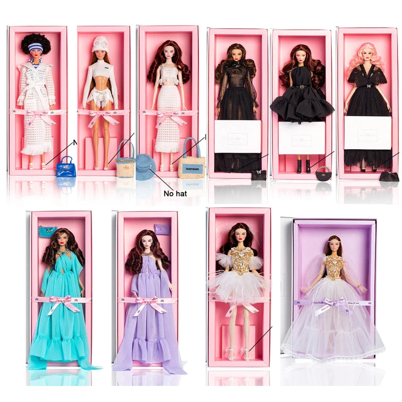 Xianxian 32cm Supermodel Doll With Gift Box And Doll Stand Exquisite Princess Dress Outfit Party DIY Toys Collector Girl Gifts
