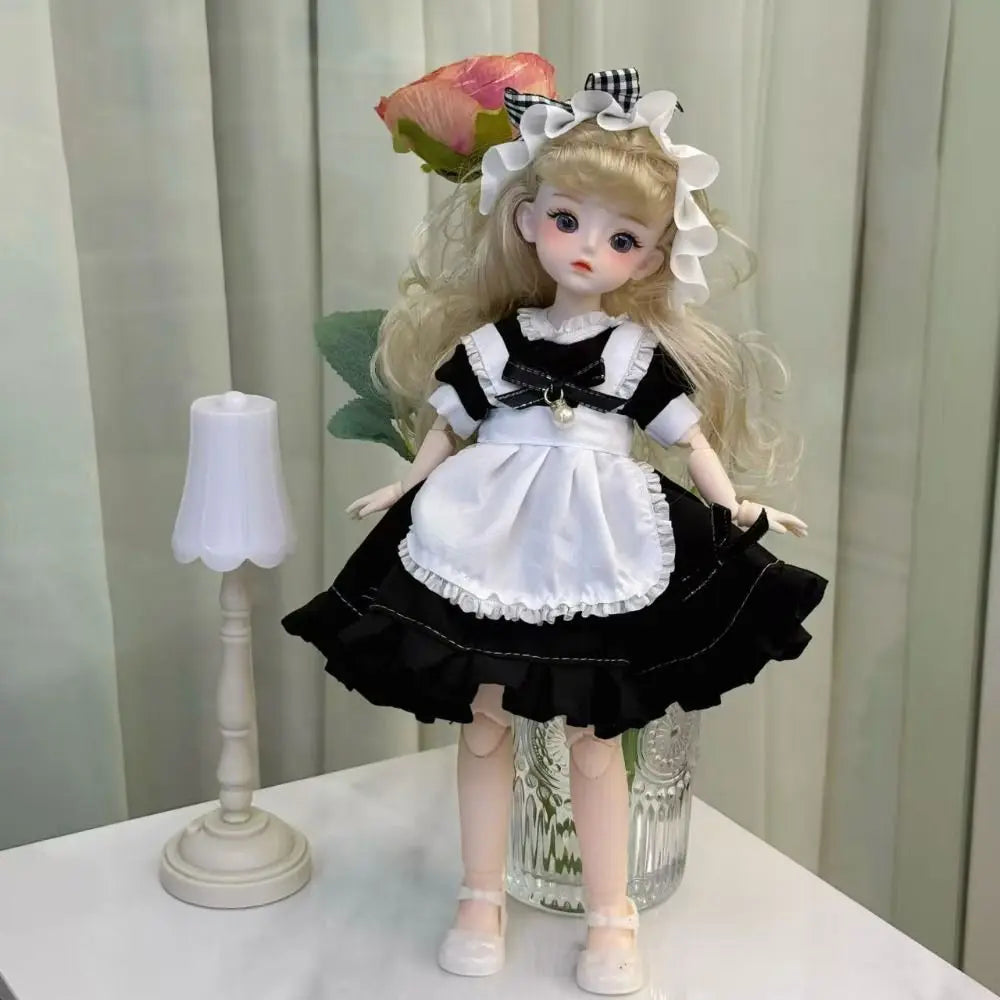 1/6 SD 30cm Doll with Clothes Long Hair High Heel Princess Dress Up Dolls Anime Ball Jointed Princess Makeup Ball Joint Doll
